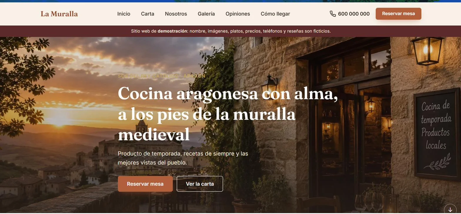 Vista de escritorio del proyecto La Muralla